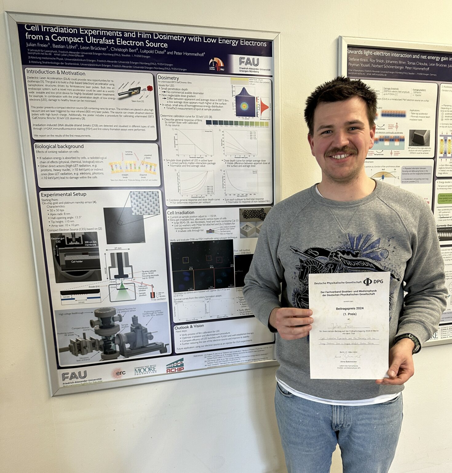 Julian Freier awarded prize at DPG Spring Meeting Chair for Laserphysics